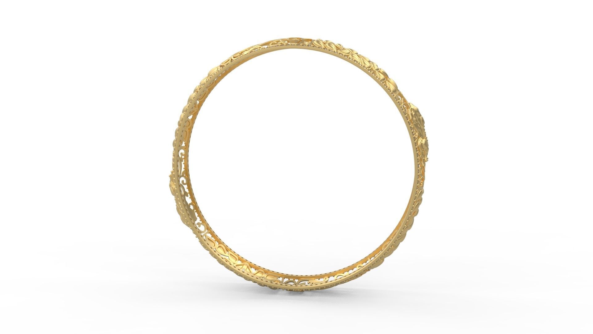 Elephant Bangle  2 3D print model_2