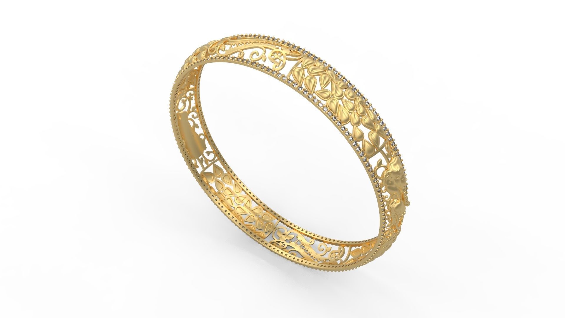 Elephant Bangle  2 3D print model_4