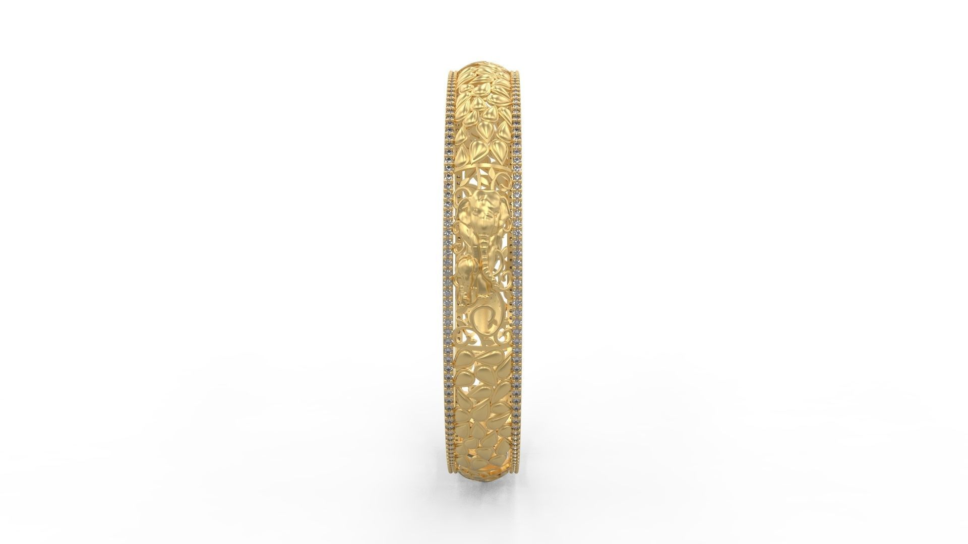 Elephant Bangle  2 3D print model_1