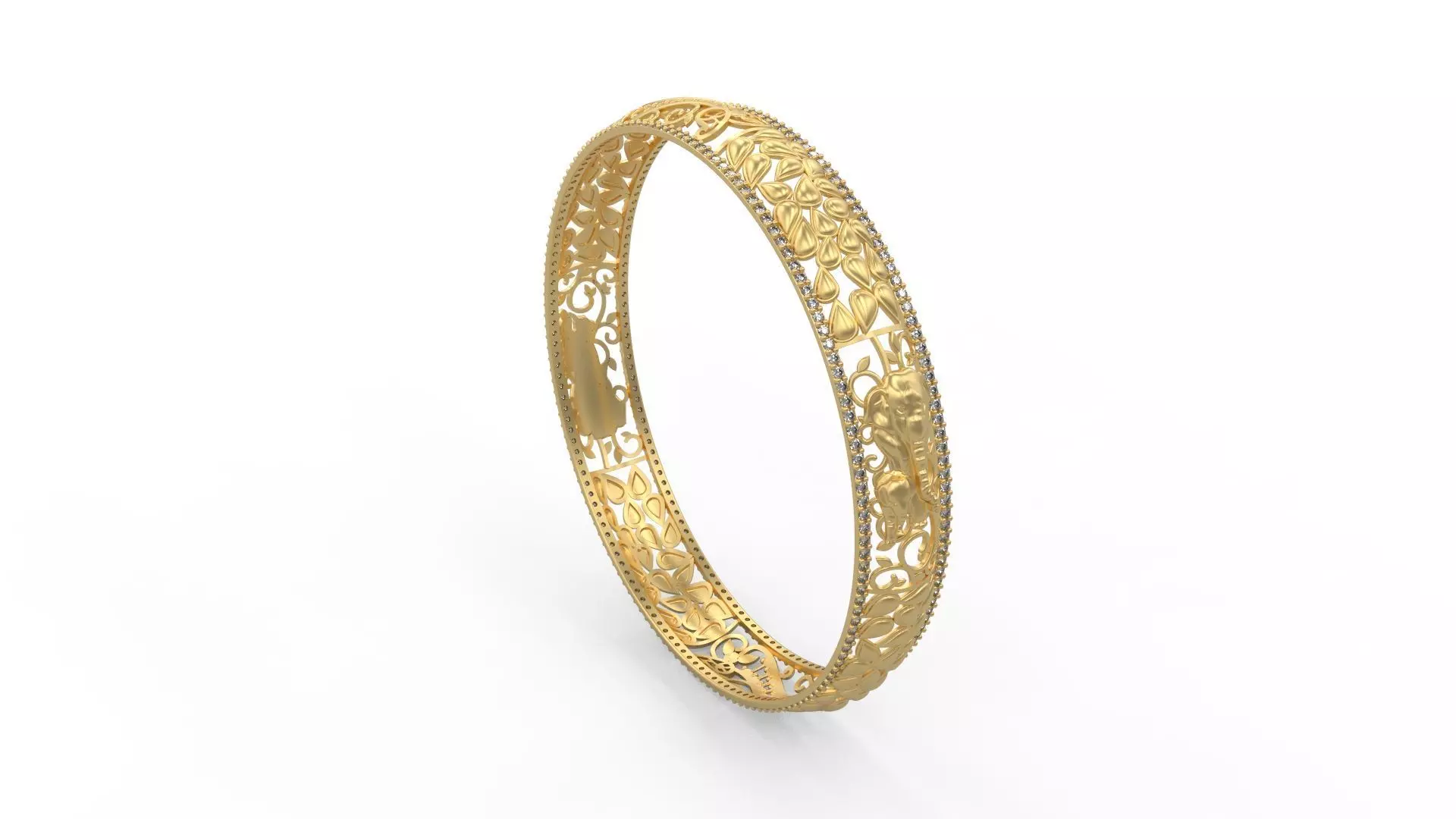 Elephant Bangle  2 3D print model_0