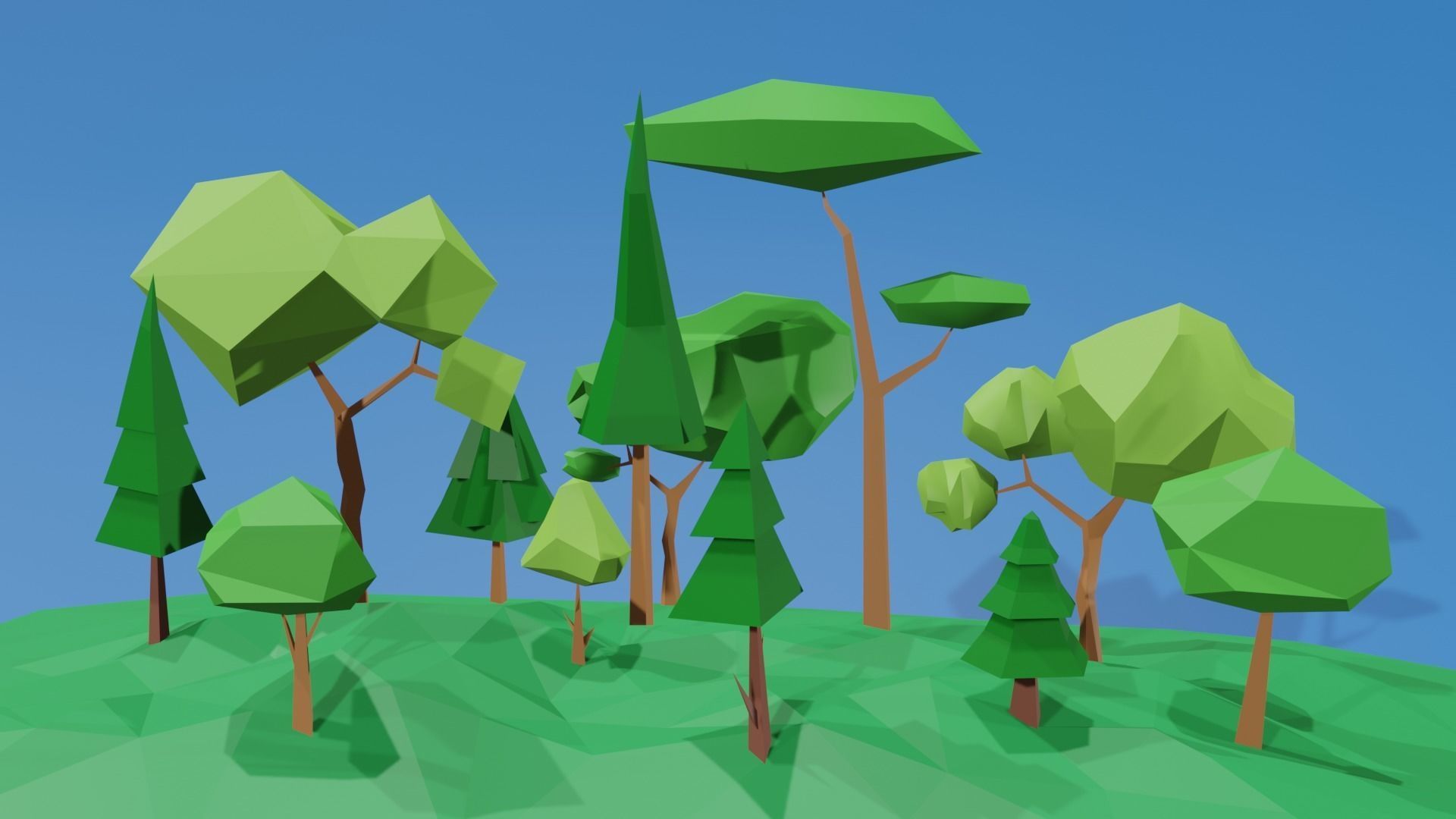 Tree Low Poly Trees Low poly Free low-poly 3D model_1