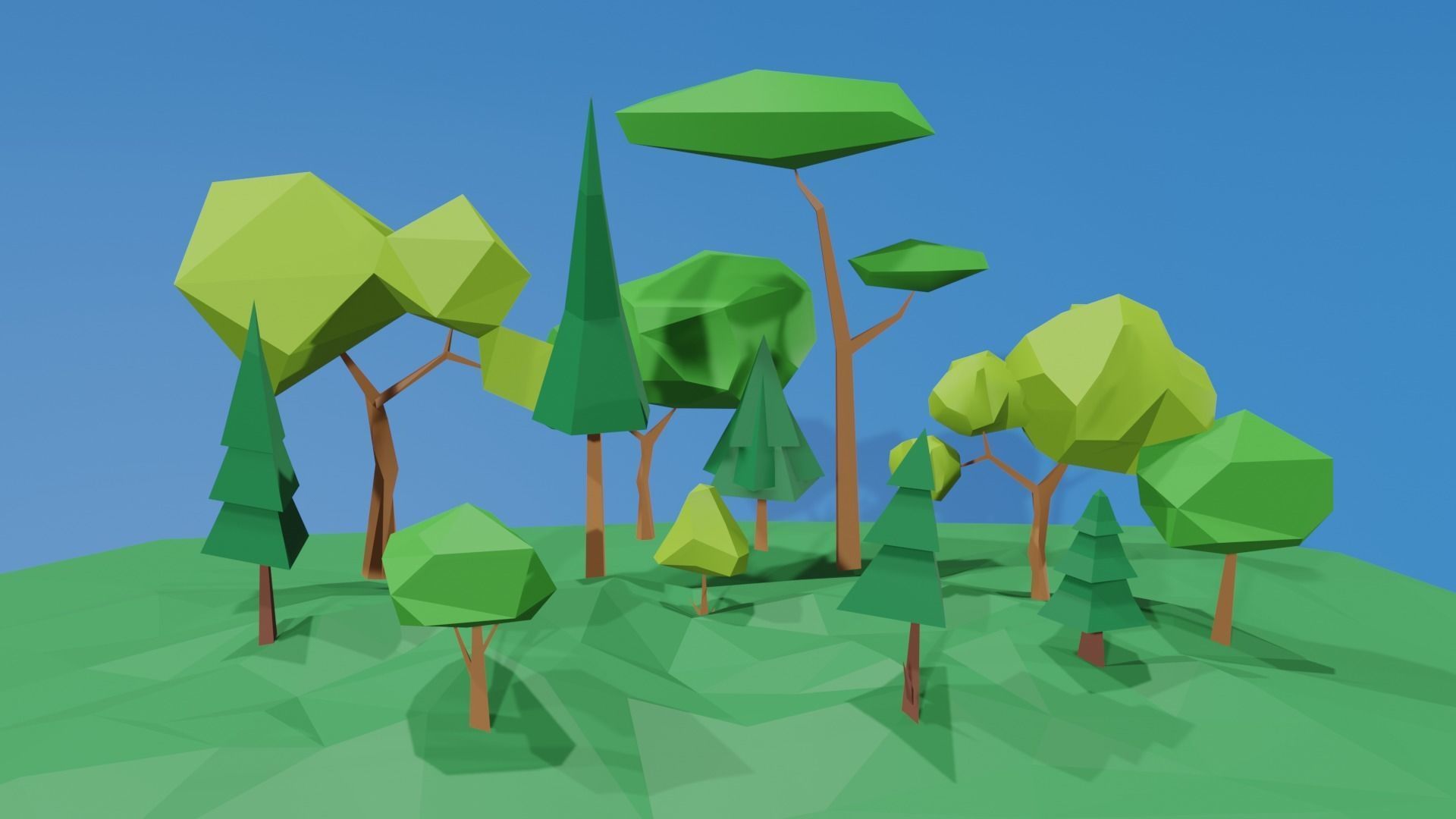 Tree Low Poly Trees Low poly Free low-poly 3D model_2