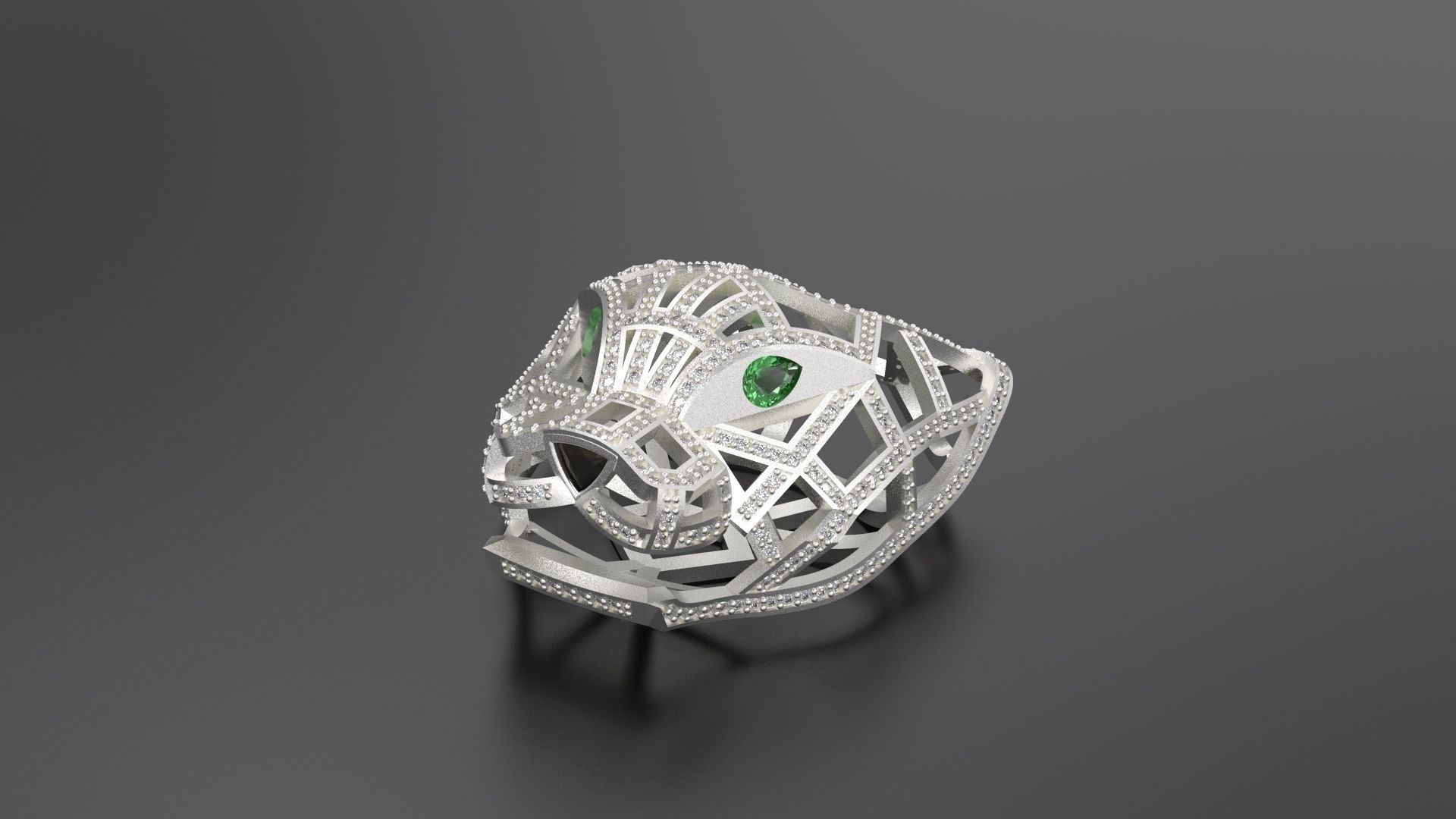 Panther Pendant 3D print model_5