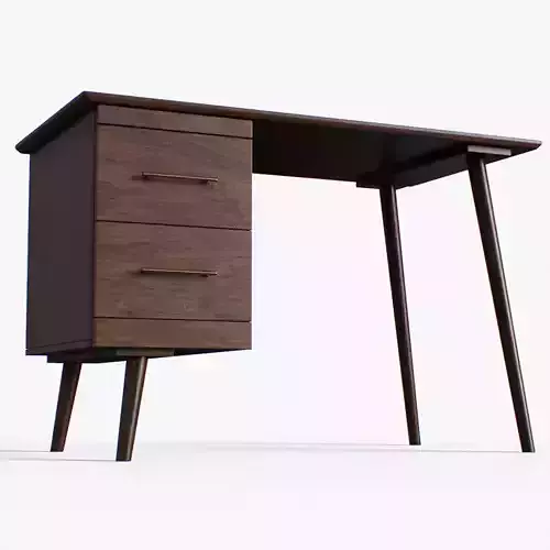 LEON Desk walnut and black