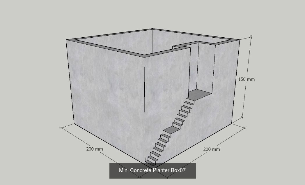 21 Mini Concrete Planter Box collection _15