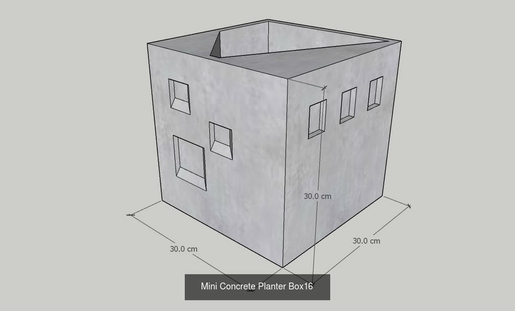 21 Mini Concrete Planter Box collection _8
