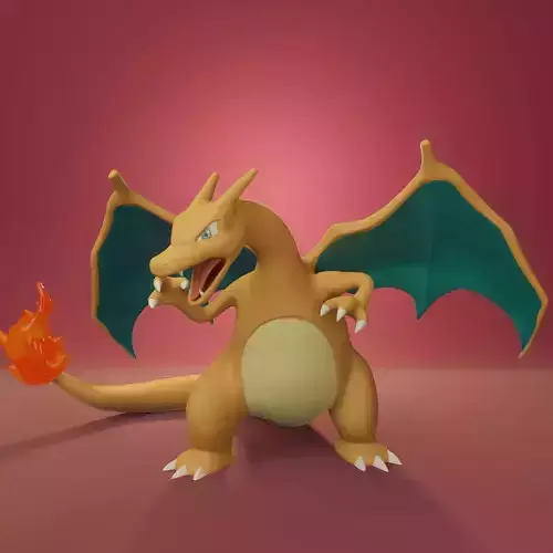 Pokemon - Charizard with 2 different poses 3D print model