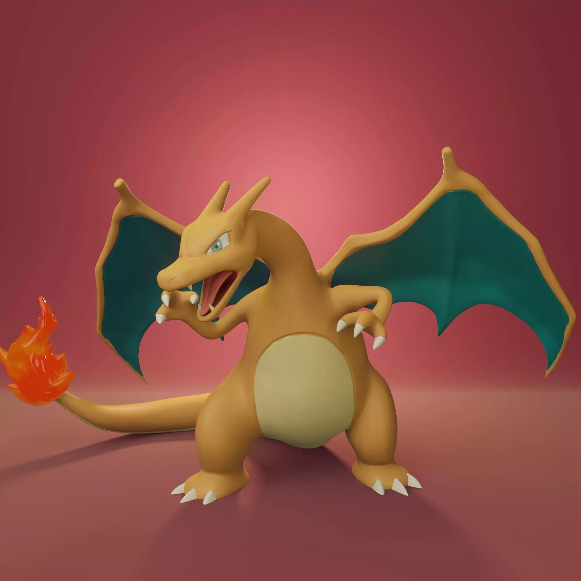 Pokemon - Charizard with 2 different poses 3D print model