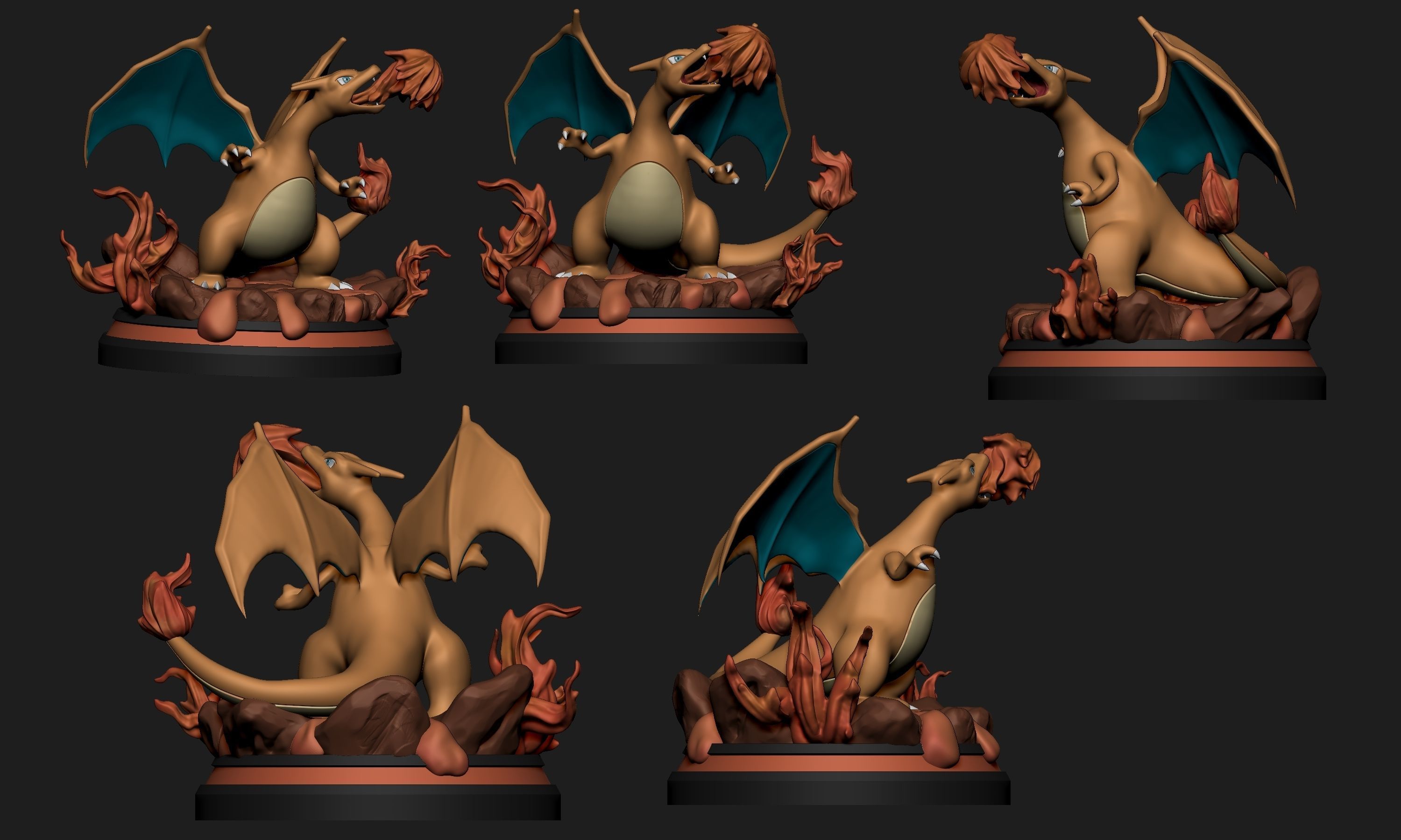 Pokemon - Charizard Figure 3D print model_4