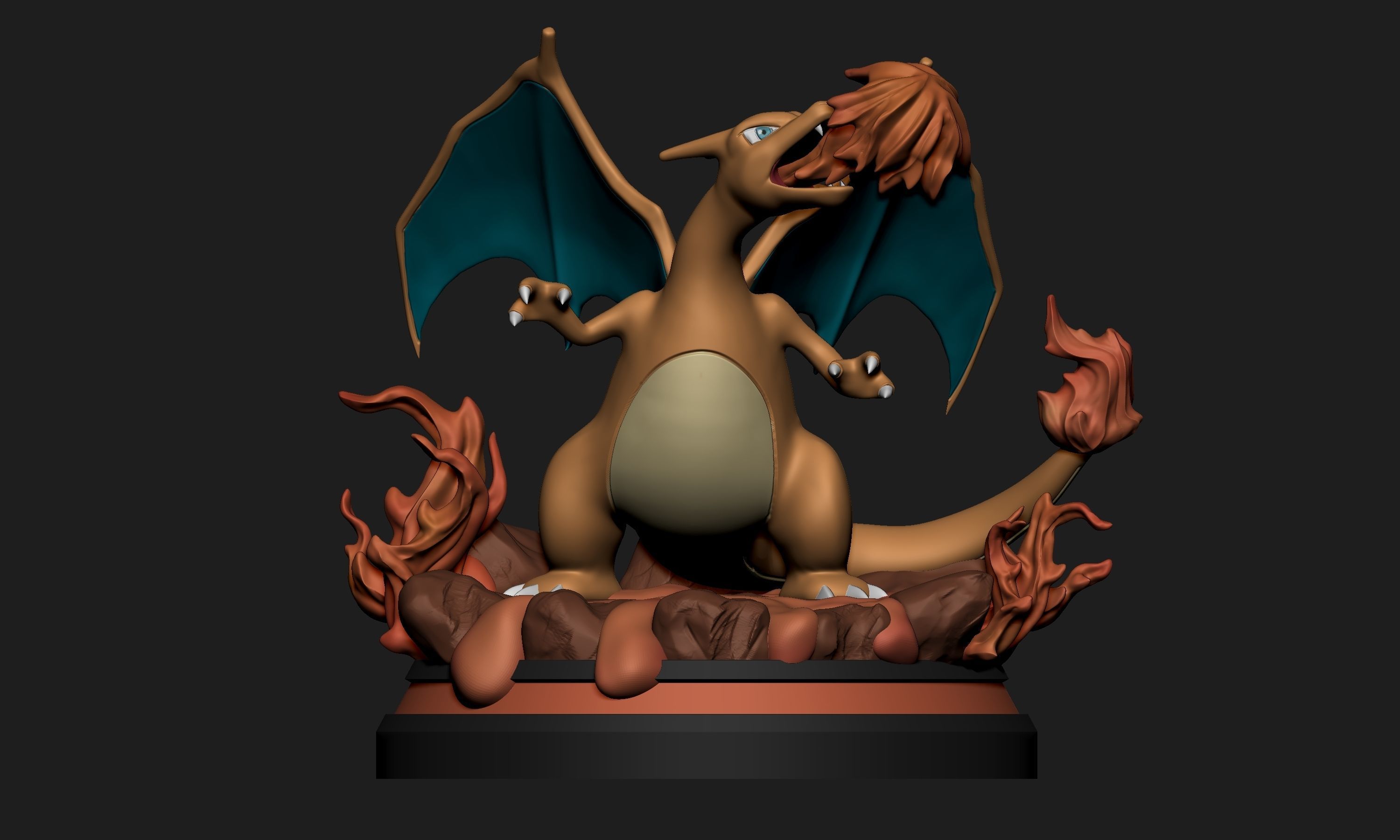 Pokemon - Charizard Figure 3D print model_2