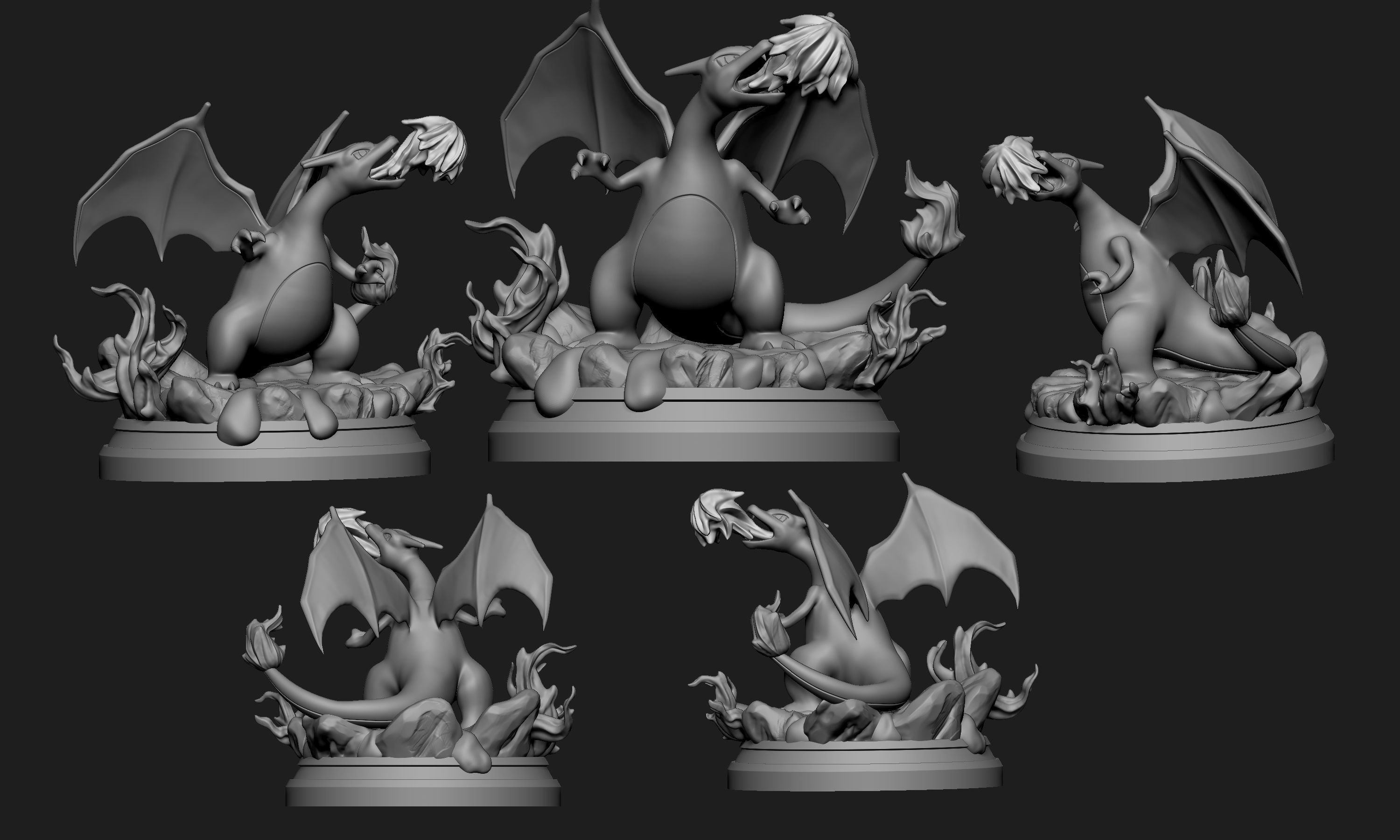 Pokemon - Charizard Figure 3D print model_6