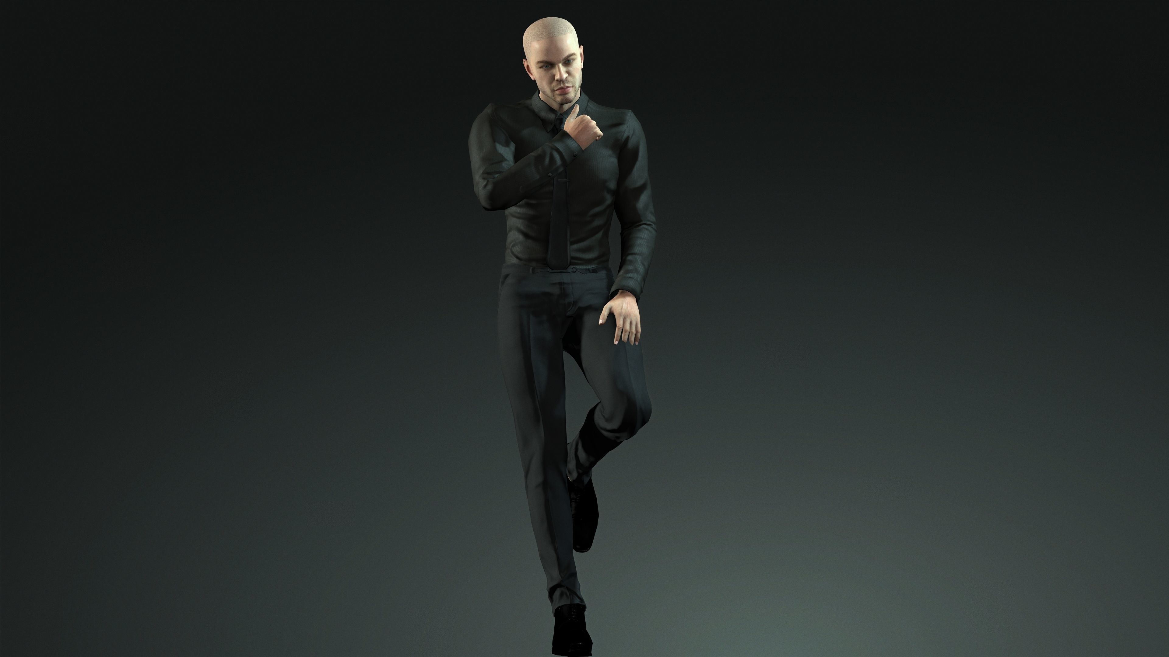 Cool Business Guy Low-poly 3D model_4