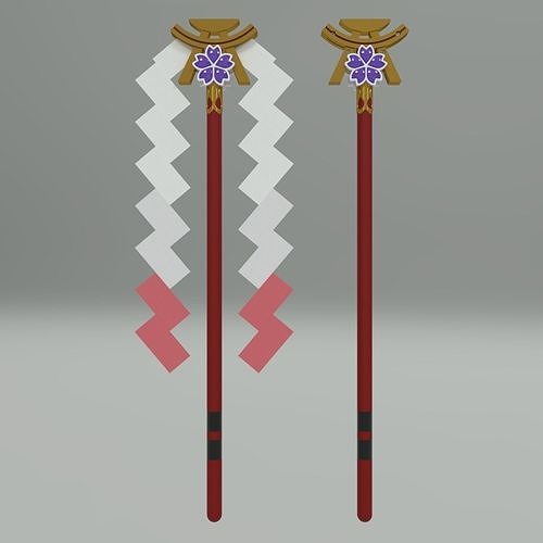 Genshin Impact Yae Miko Gohei Wand Stick 3D print model