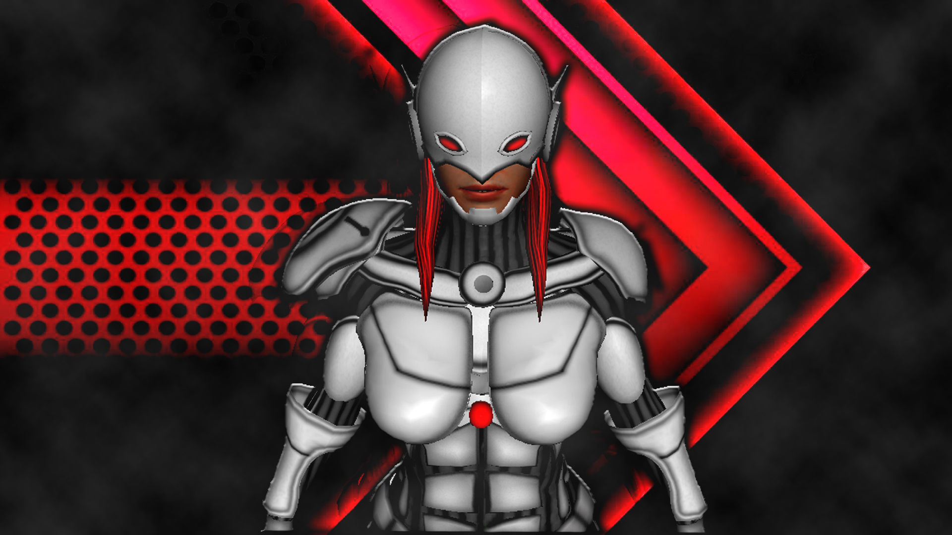 Female Space Elf Archer---Ready for Games Low-poly 3D model_3