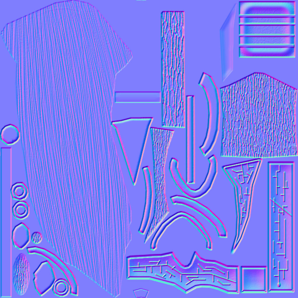 Female Space Elf Archer---Ready for Games Low-poly 3D model_29