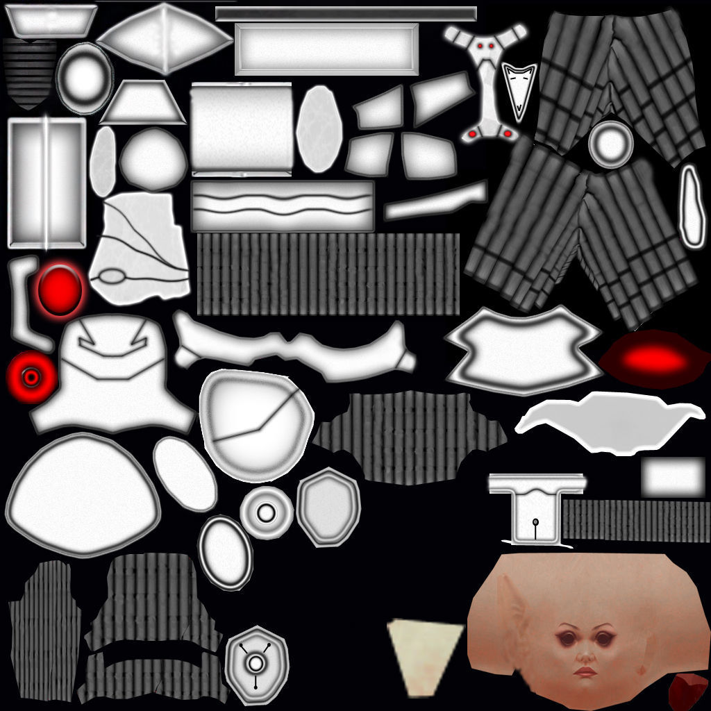 Female Space Elf Archer---Ready for Games Low-poly 3D model_33