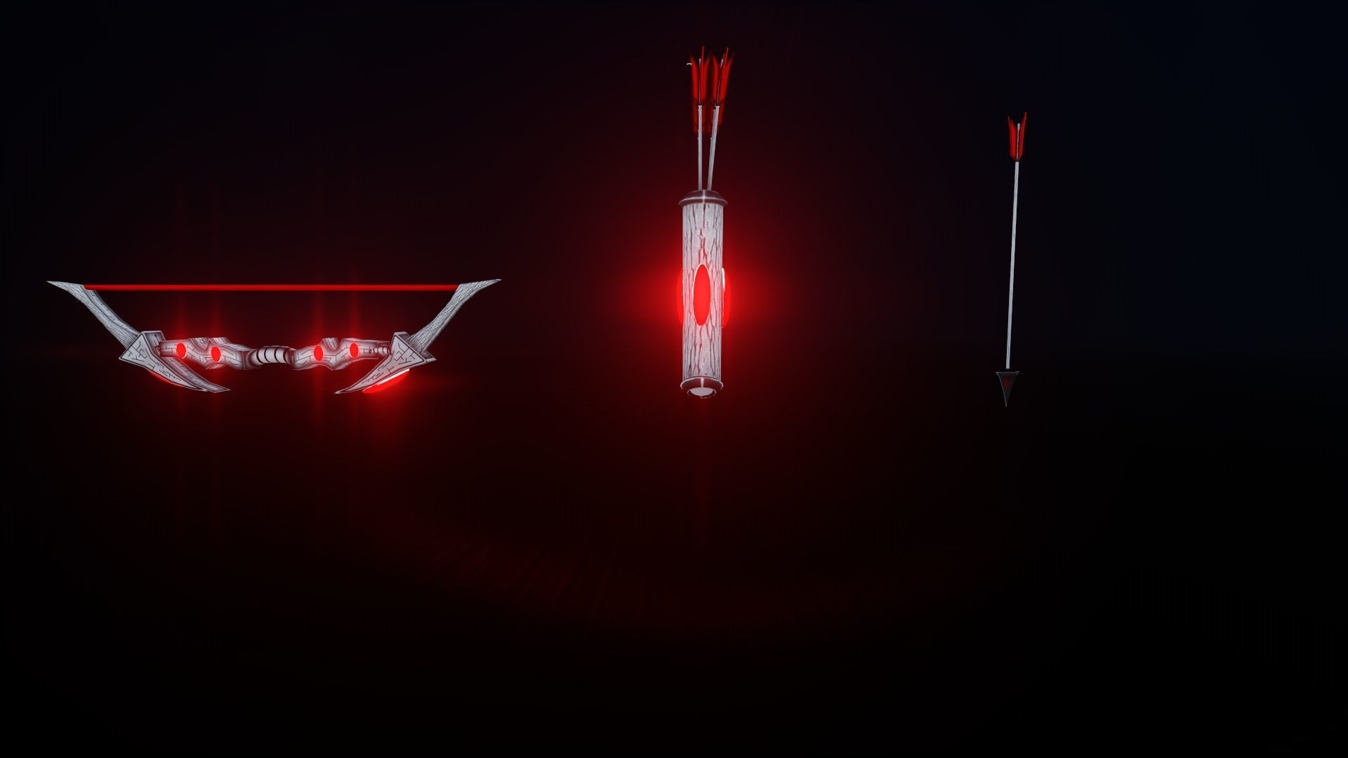 Female Space Elf Archer---Ready for Games Low-poly 3D model_18