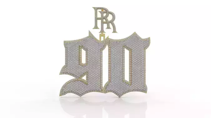 Old English 90 Pendant 3D print model