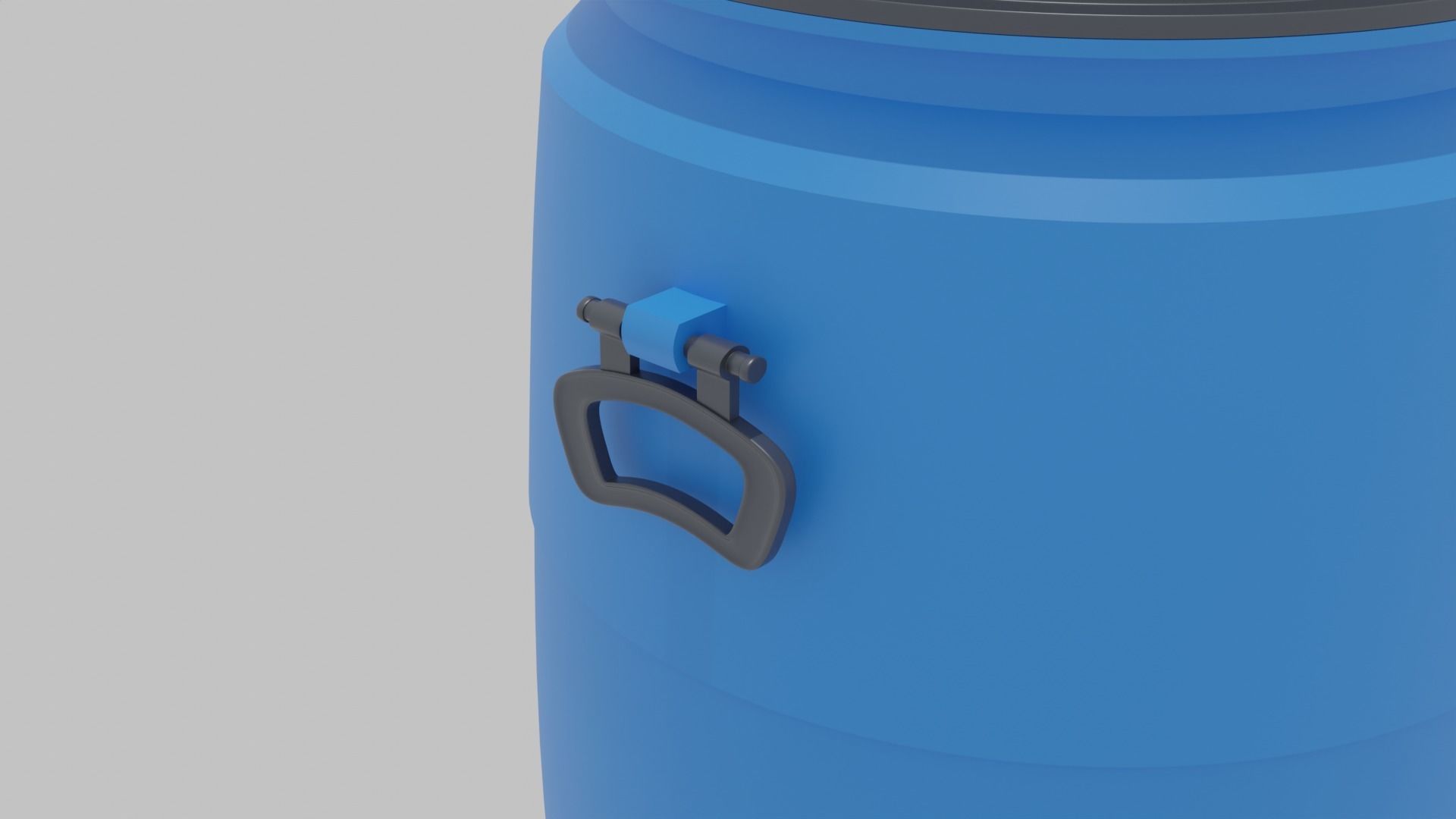 Plastic barrel Free 3D model_3