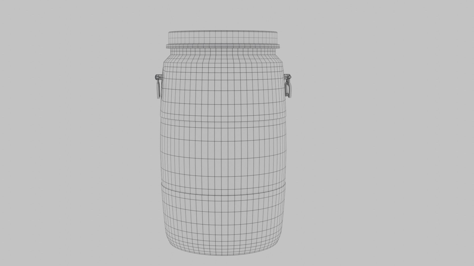 Plastic barrel Free 3D model_7