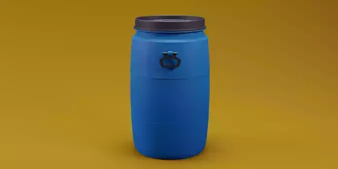 Plastic barrel Free 3D model