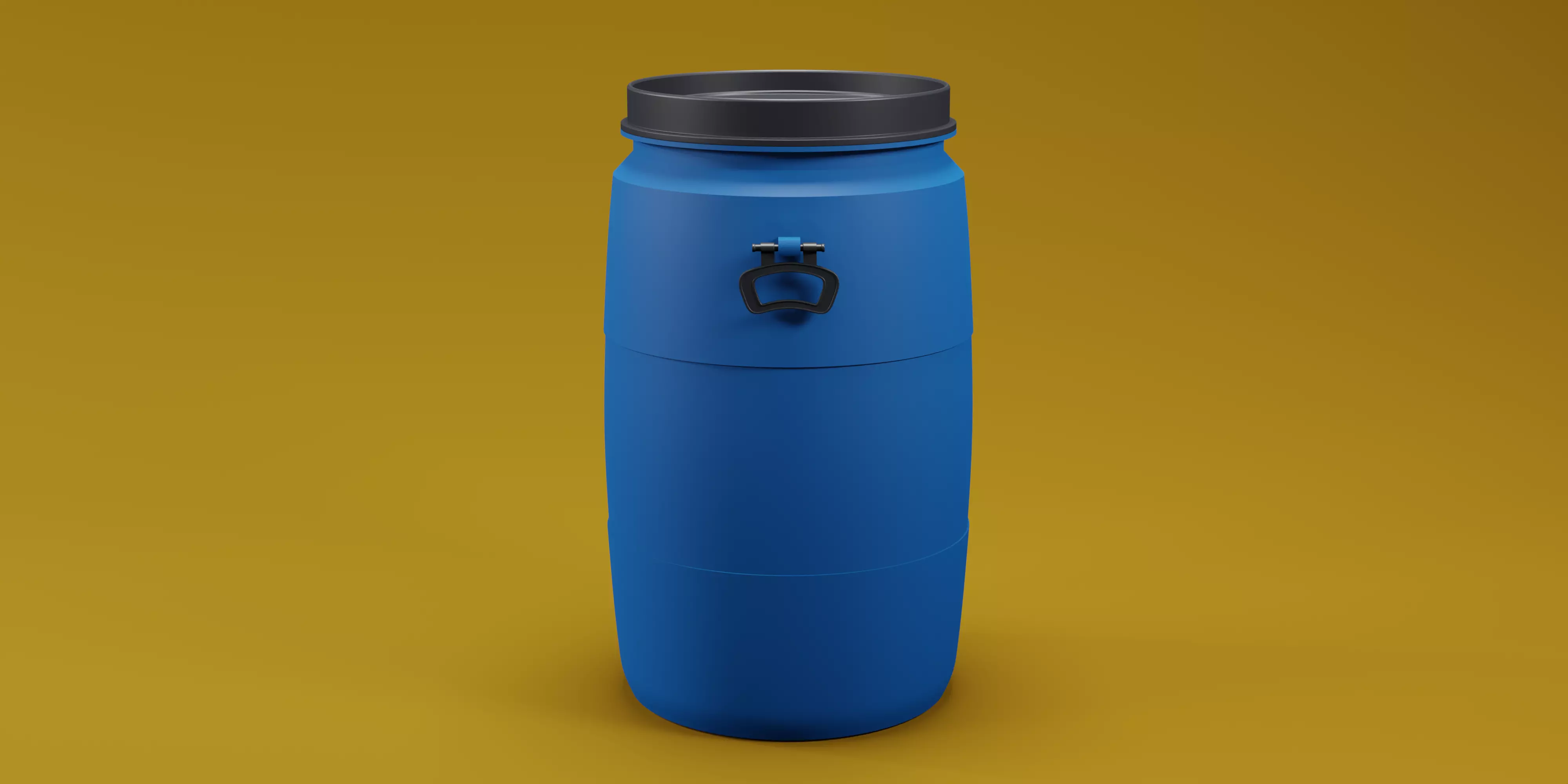 Plastic barrel Free 3D model_0