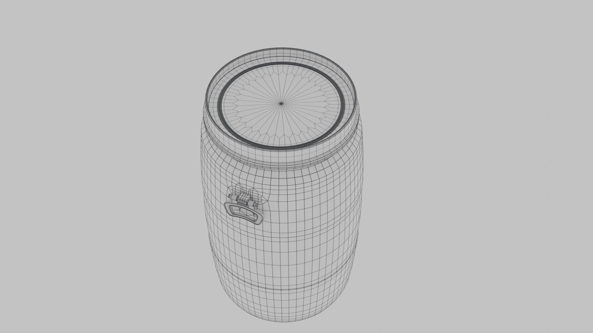 Plastic barrel Free 3D model_9