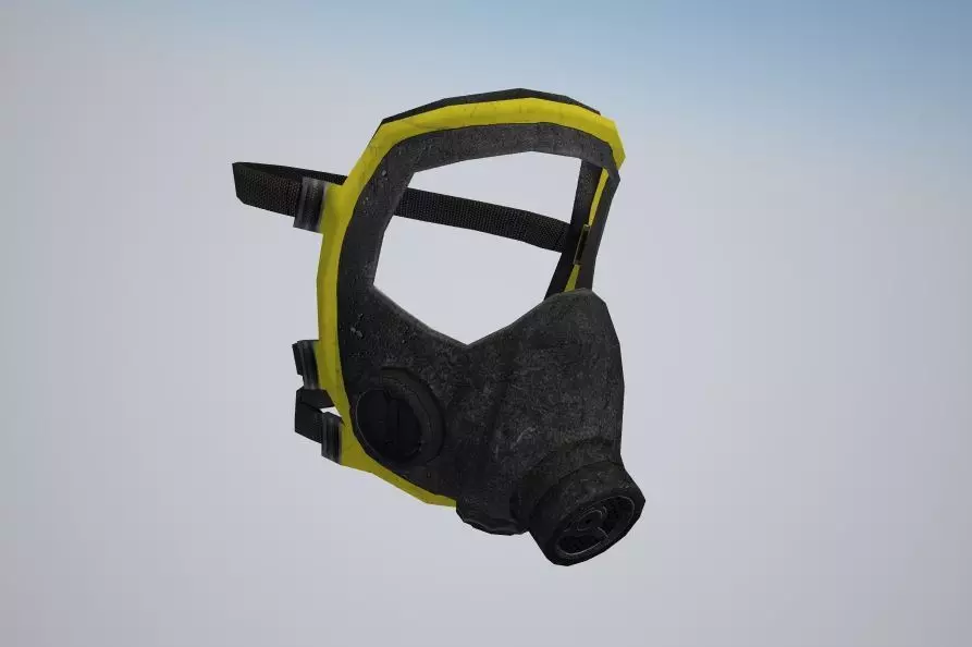 Mask gas transparent biochemical airsoft character  mercenary 3D model_0