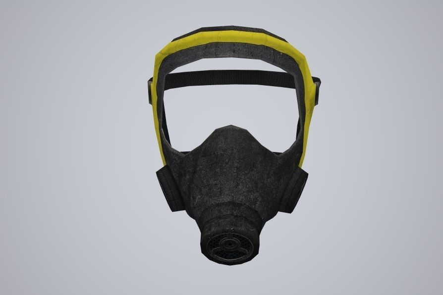 Mask gas transparent biochemical airsoft character  mercenary 3D model_1