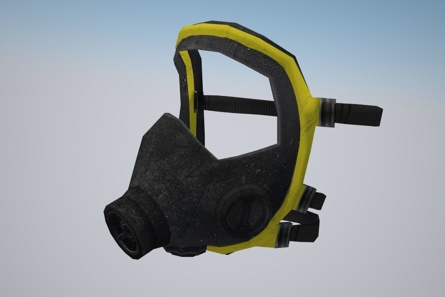Mask gas transparent biochemical airsoft character  mercenary 3D model_2