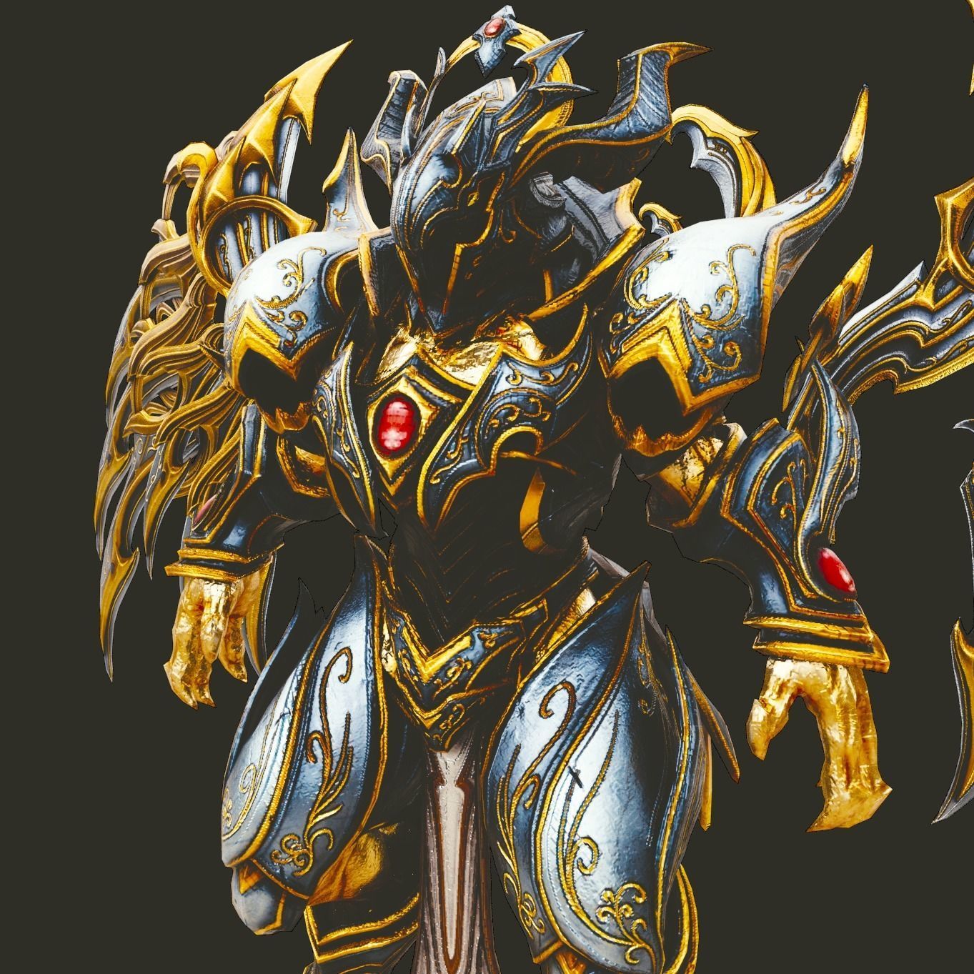 Angel Gold 3D model_2