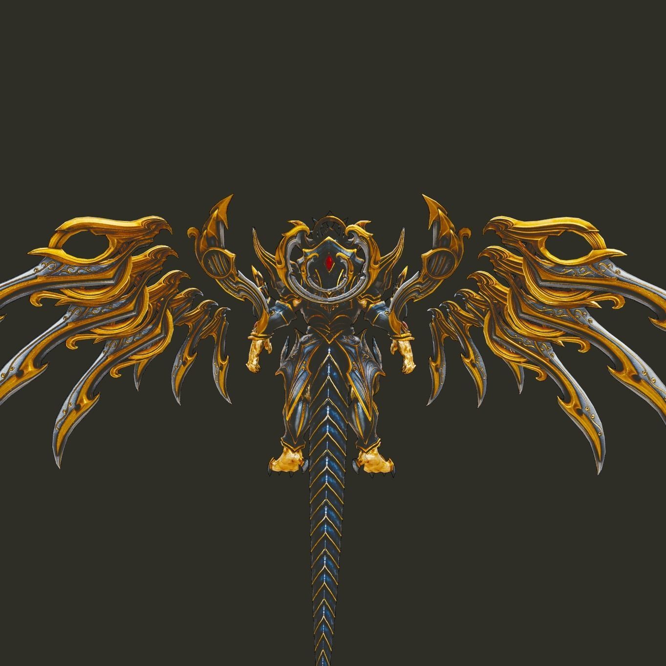 Angel Gold 3D model_4