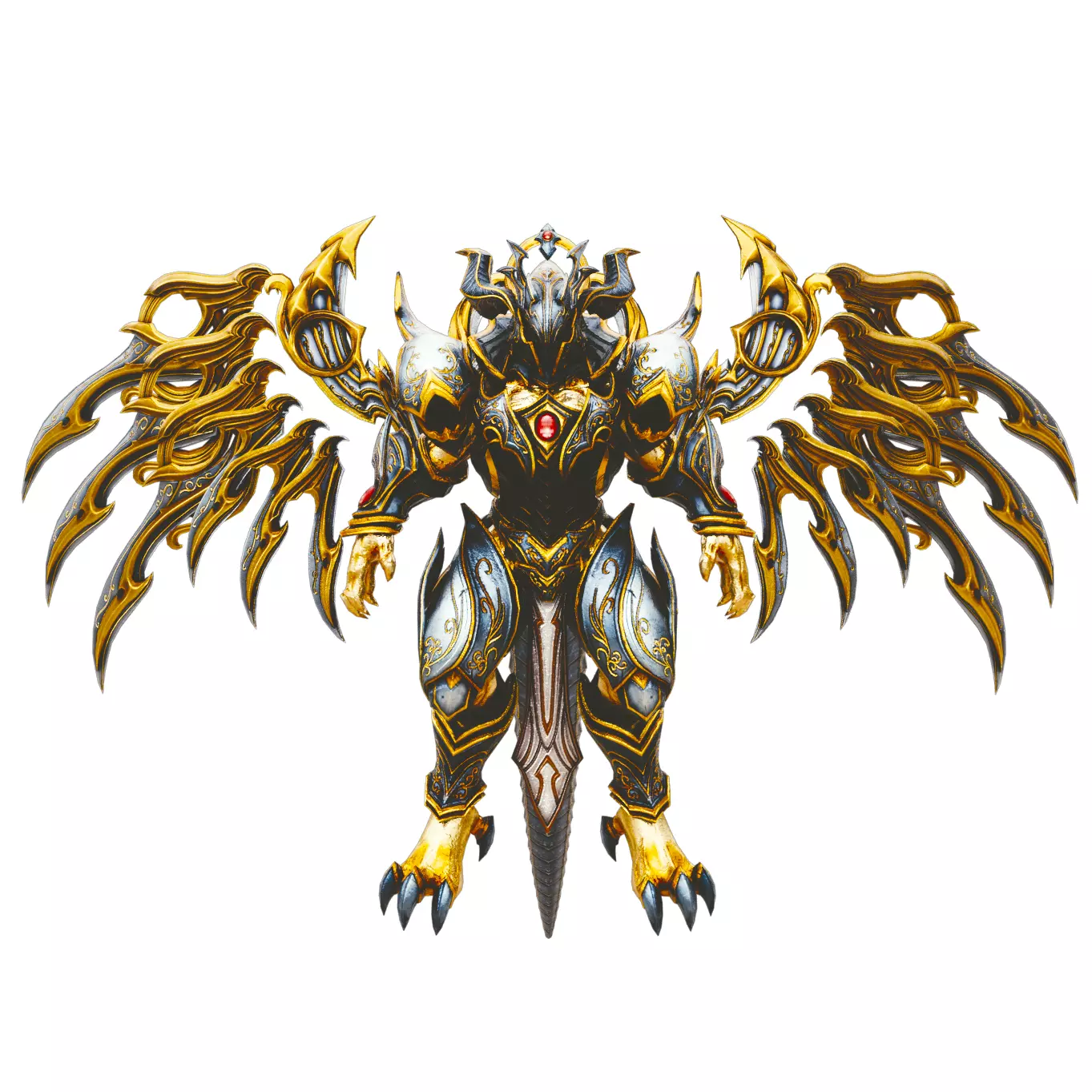 Angel Gold 3D model_0