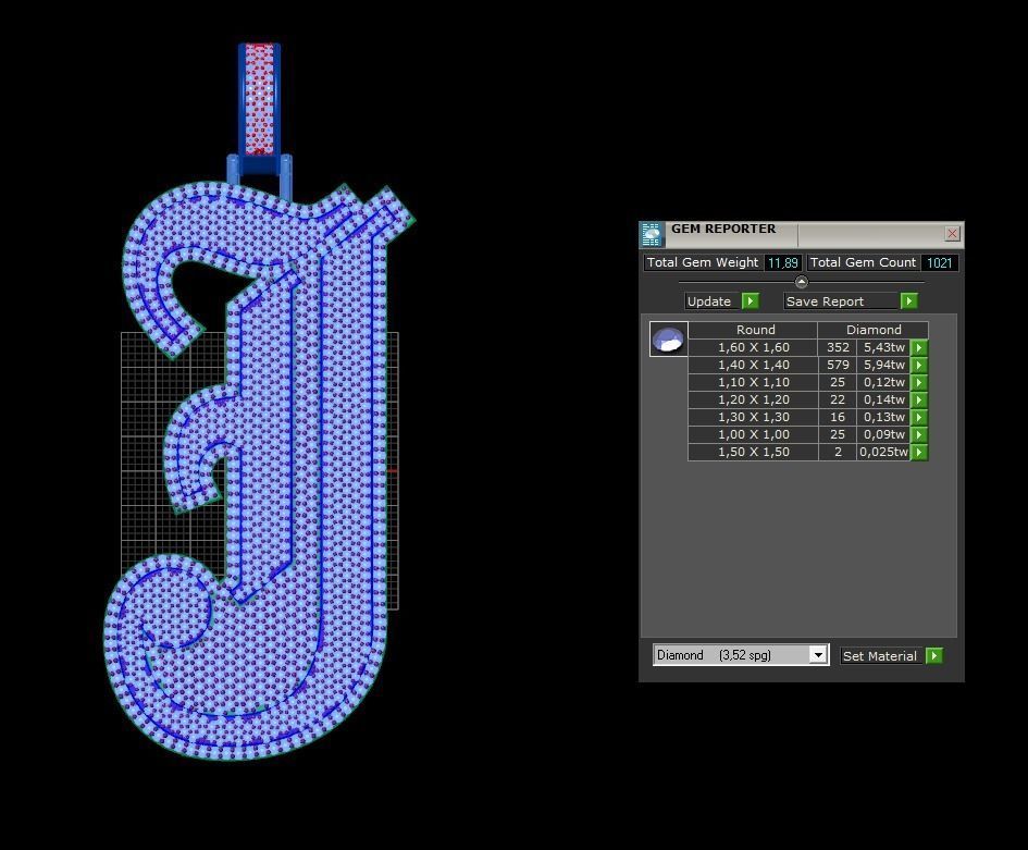 J Plate Pendant 3 3D print model_7