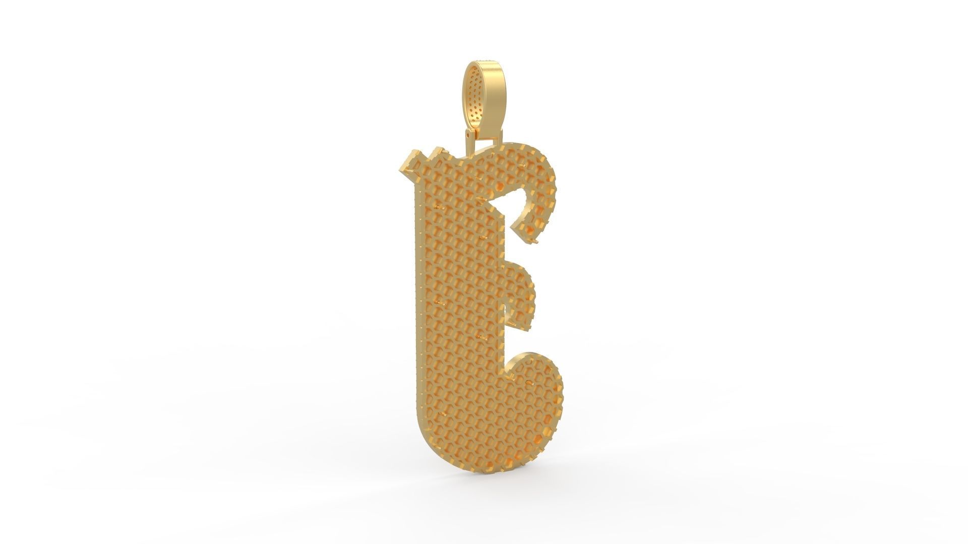 J Plate Pendant 3 3D print model_2