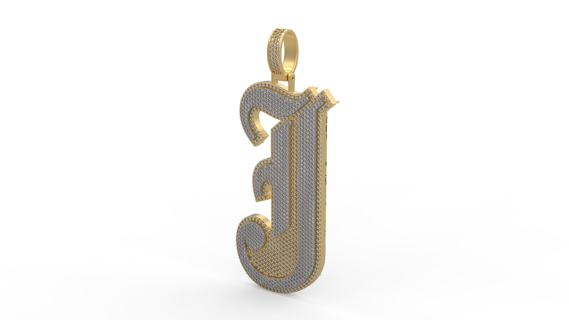 J Plate Pendant 3 3D print model_1