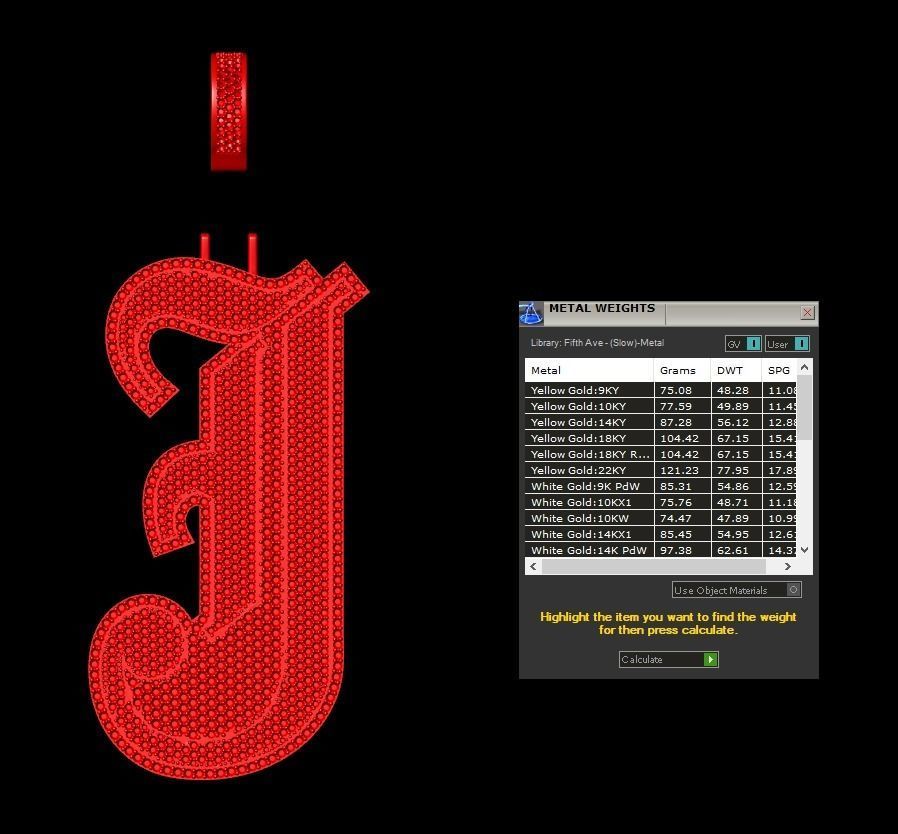 J Plate Pendant 3 3D print model_4