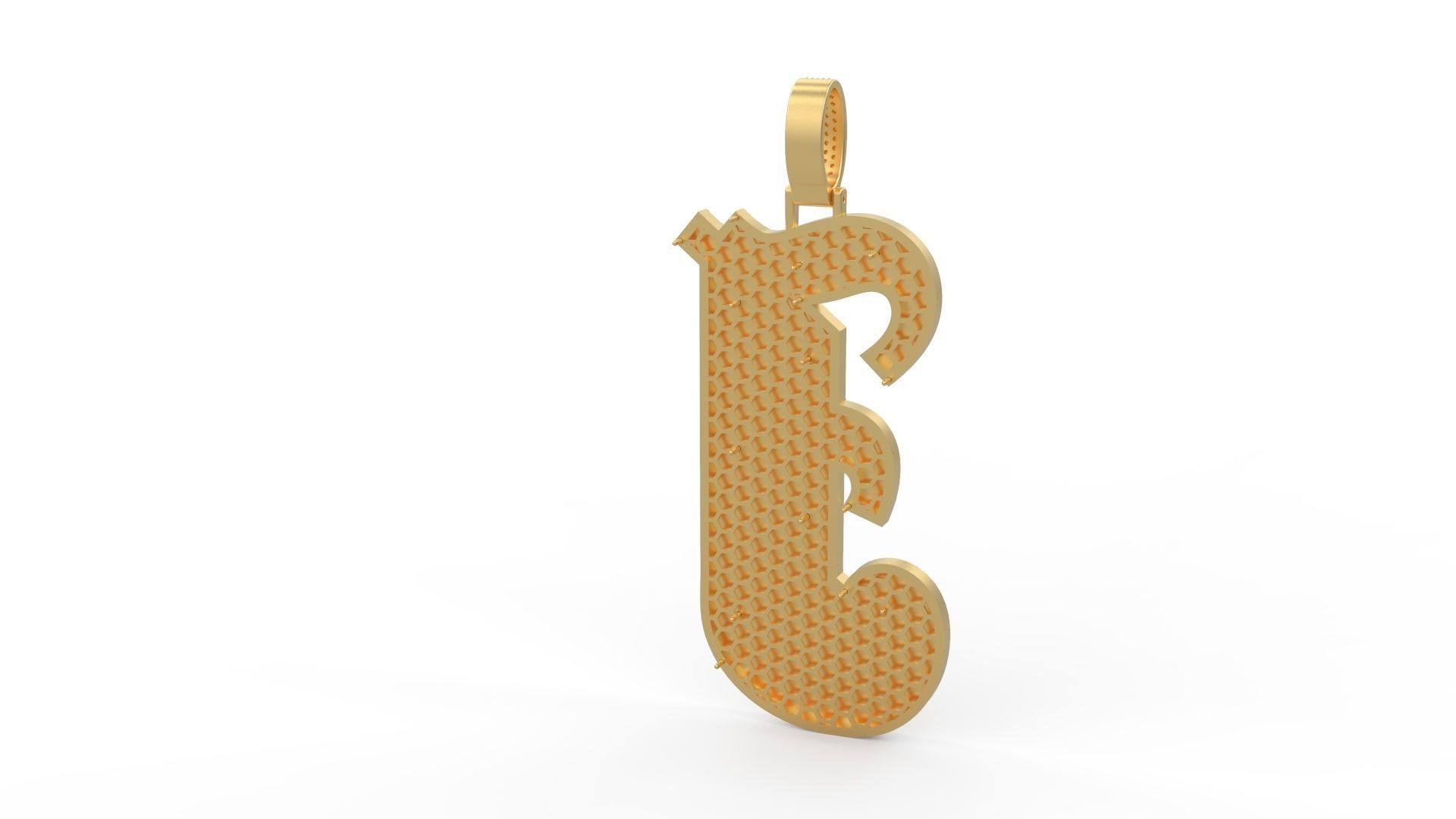 J Plate Pendant 3 3D print model_3