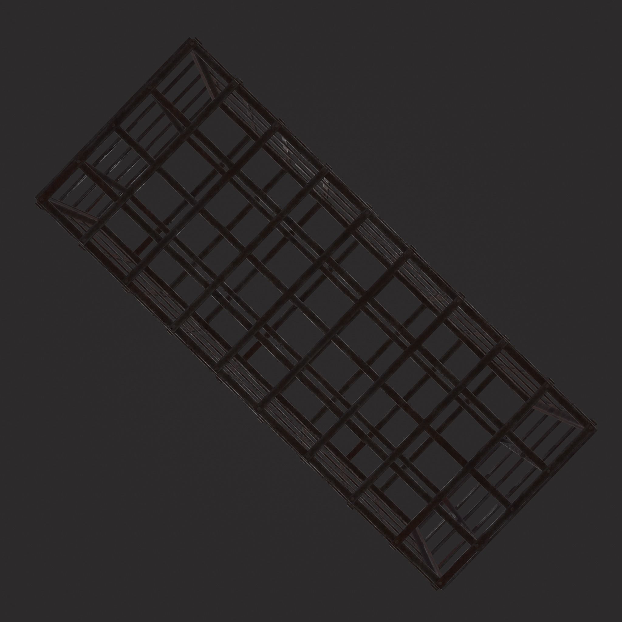 Metal Cage Low-poly 3D model_19