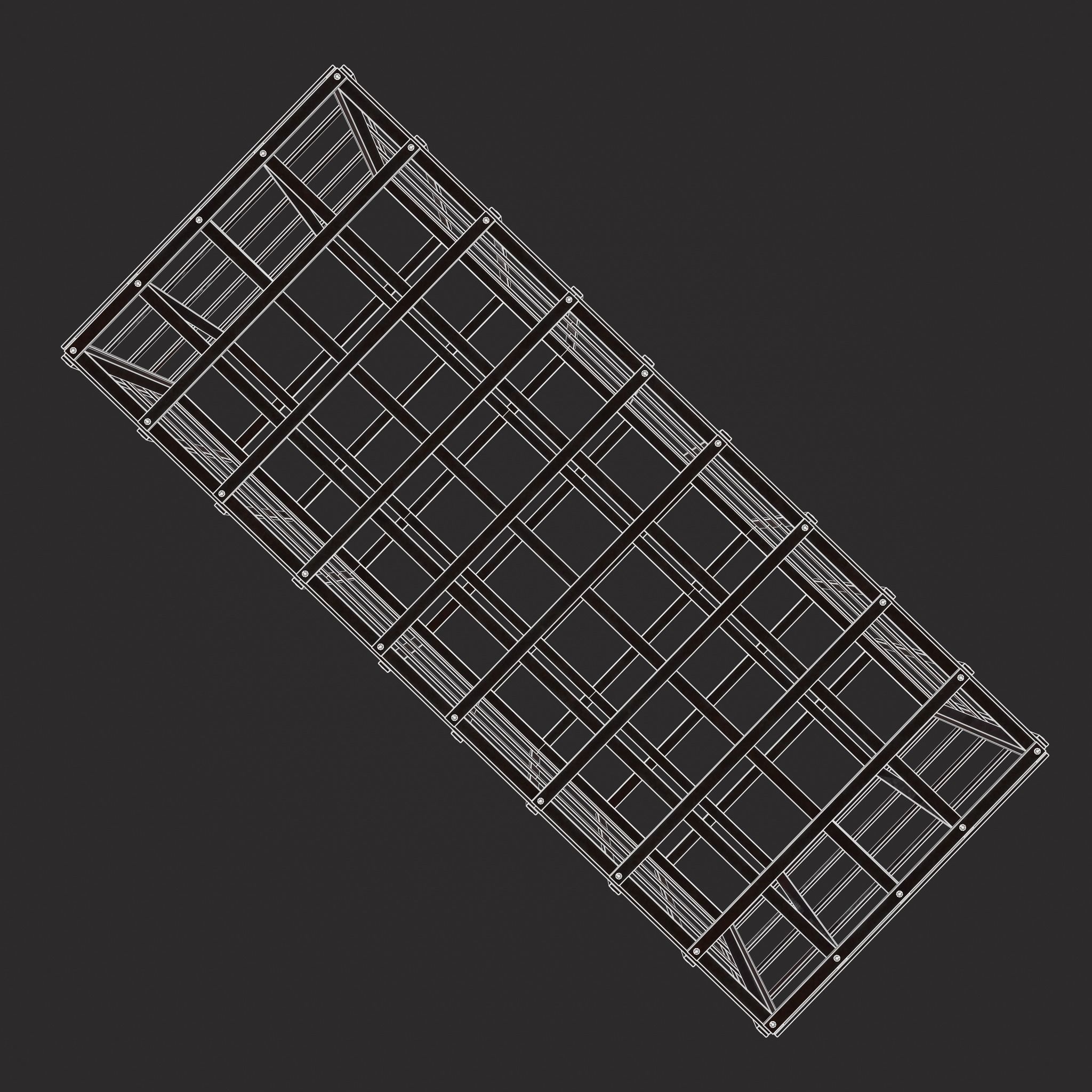 Metal Cage Low-poly 3D model_20