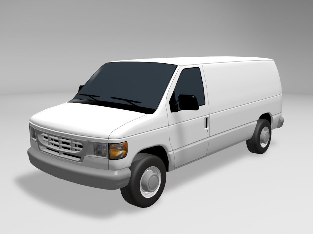 Panel Van 3D model_1
