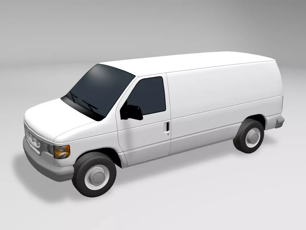 Panel Van 3D model_0
