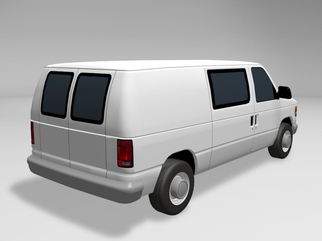 Panel Van 3D model_2