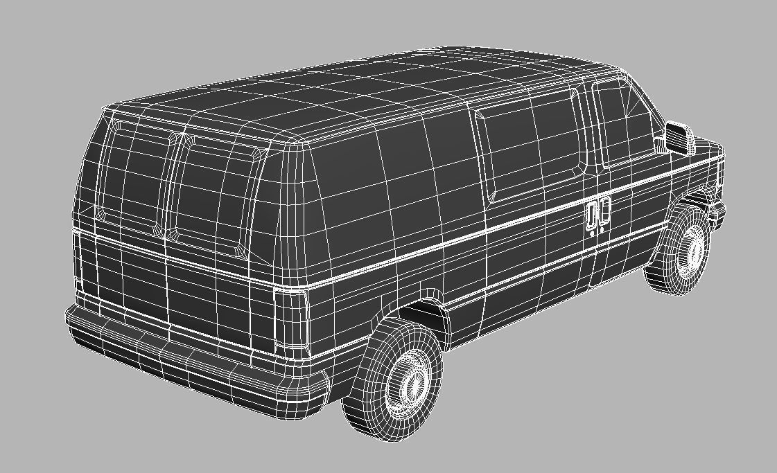 Panel Van 3D model_5