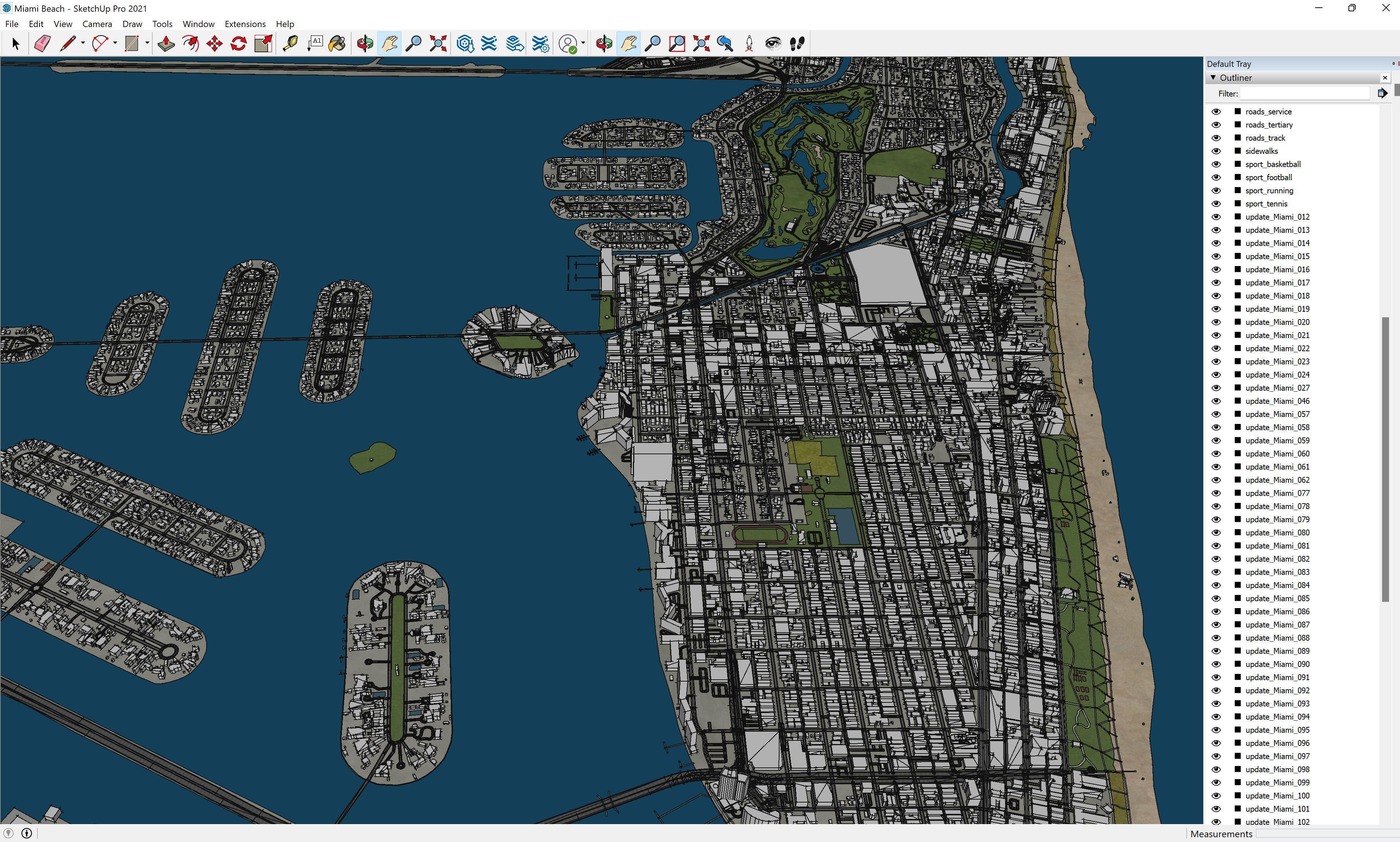 Miami Beach Low-poly 3D model_13