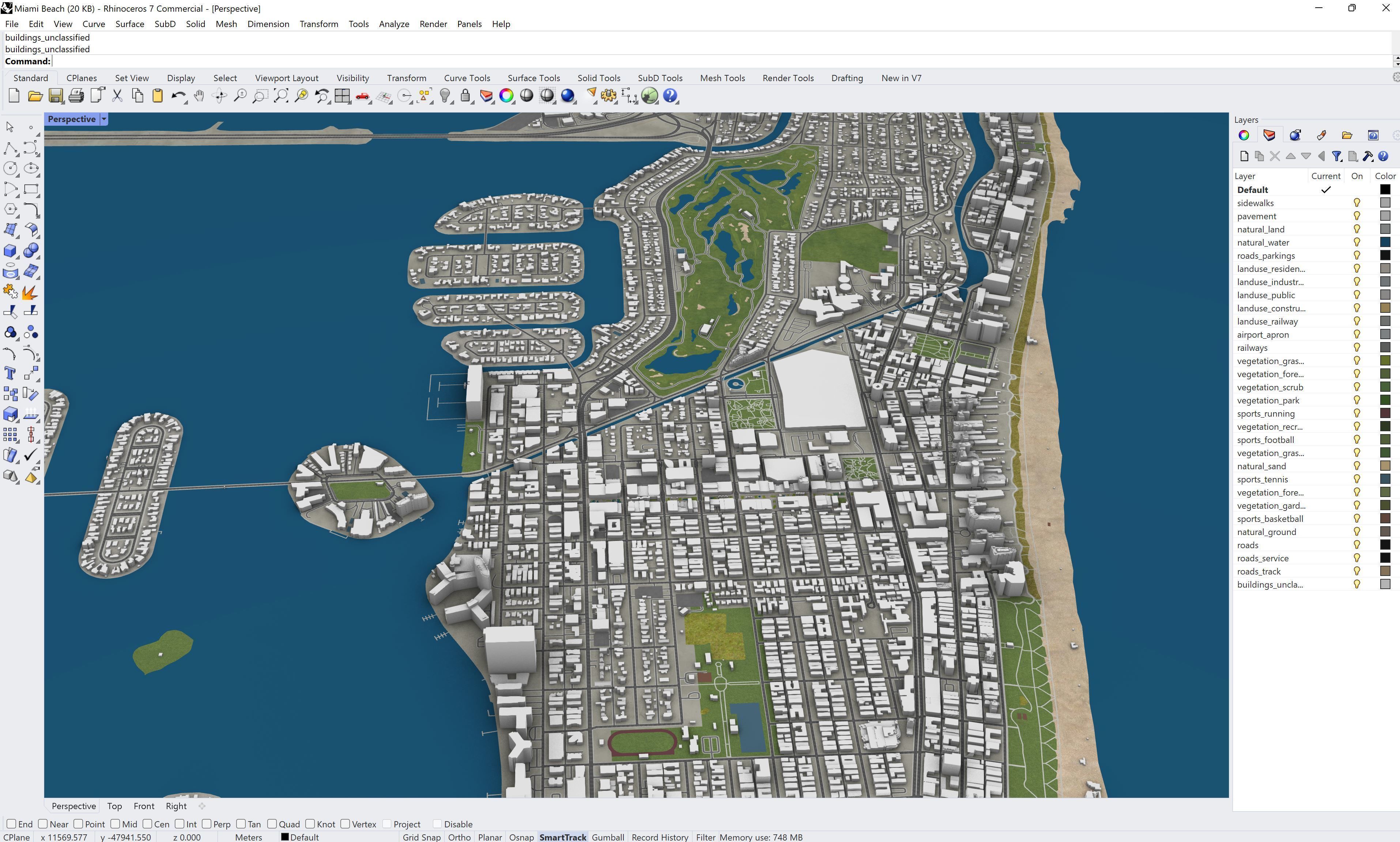 Miami Beach Low-poly 3D model_12