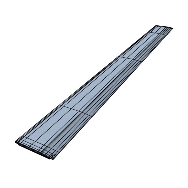 4 Rulers Collection protractor on piece of paper 3D model_31