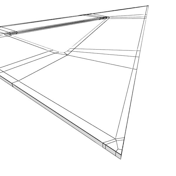 4 Rulers Collection protractor on piece of paper 3D model_22