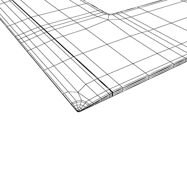 4 Rulers Collection protractor on piece of paper 3D model_11