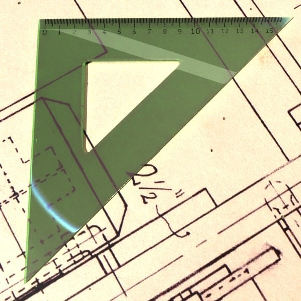 4 Rulers Collection protractor on piece of paper 3D model_4